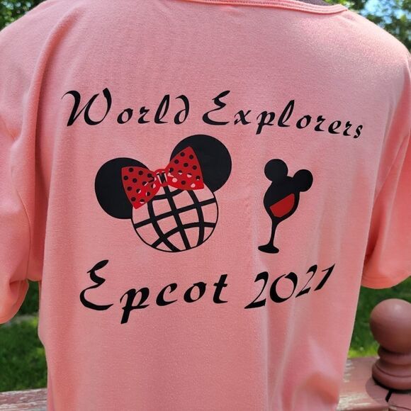 Ladies Custom Tshirt,Disney theme Epcot 2021, sz Large - Picture 5 of 11